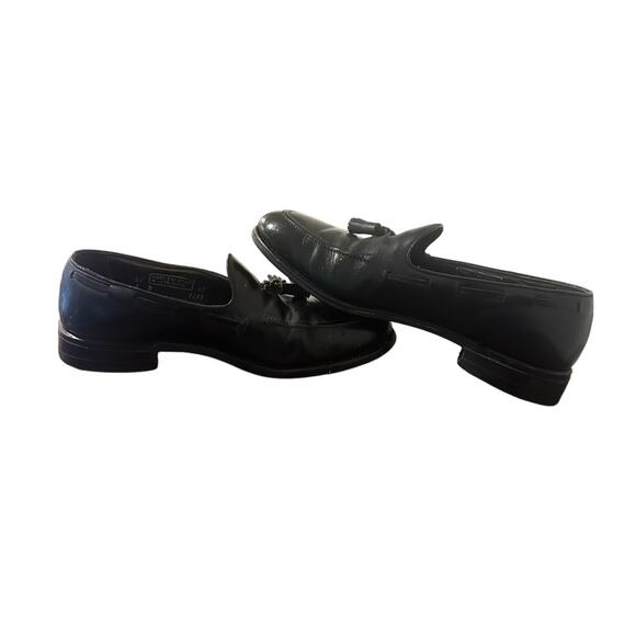 Vintage Oil Resistant Men's Black Leather Tassel Loafers Size 8D - Picture 8 of 10